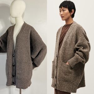 babaa no. 17 coat sweater cardigan in dark mist